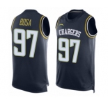 Men's Los Angeles Chargers #97 Joey Bosa Limited Navy Blue Player Name & Number Tank Top Football Jersey