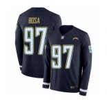 Men's Los Angeles Chargers #97 Joey Bosa Limited Navy Blue Therma Long Sleeve Football Jersey
