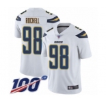 Men's Los Angeles Chargers #98 Isaac Rochell White Vapor Untouchable Limited Player 100th Season Football Jersey