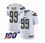 Men's Los Angeles Chargers #99 Jerry Tillery White Vapor Untouchable Limited Player 100th Season Football Jersey