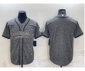Men's Los Angeles Chargers Blank Grey Gridiron Cool Base Stitched Baseball Jersey