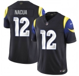 Men's Los Angeles Rams #12 Puka Nacua Black 2025 F.U.S.E. “Rivalries” Vapor Limited Football Stitched Jersey