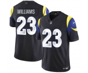 Men's Los Angeles Rams #23 Kyren Williams Black 2025 F.U.S.E. “Rivalries” Vapor Limited Football Stitched Jersey
