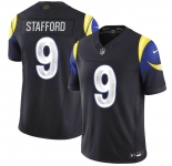 Men's Los Angeles Rams #9 Matthew Stafford Black 2025 F.U.S.E. “Rivalries” Vapor Limited Football Stitched Jersey