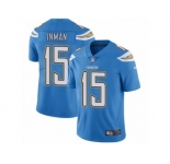 Men's Nike Los Angeles Chargers #15 Dontrelle Inman Vapor Untouchable Limited Electric Blue Alternate NFL Jersey