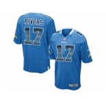 Men's Nike Los Angeles Chargers #17 Philip Rivers Limited Electric Blue Strobe NFL Jersey