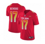 Men's Nike Los Angeles Chargers #17 Philip Rivers Limited Red AFC 2019 Pro Bowl NFL Jersey