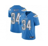 Men's Nike Los Angeles Chargers #34 Derek Watt Vapor Untouchable Limited Electric Blue Alternate NFL Jersey