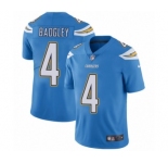 Men's Nike Los Angeles Chargers #4 Michael Badgley Electric Blue Alternate Vapor Untouchable Limited Player NFL Jersey