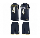 Men's Nike Los Angeles Chargers #4 Michael Badgley Limited Navy Blue Tank Top Suit NFL Jersey