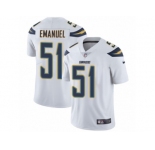 Men's Nike Los Angeles Chargers #51 Kyle Emanuel Vapor Untouchable Limited White NFL Jersey