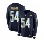 Men's Nike Los Angeles Chargers #54 Melvin Ingram Limited Navy Blue Therma Long Sleeve NFL Jersey