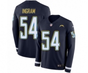 Men's Nike Los Angeles Chargers #54 Melvin Ingram Limited Navy Blue Therma Long Sleeve NFL Jersey
