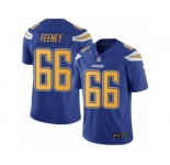 Men's Nike Los Angeles Chargers #66 Dan Feeney Limited Electric Blue Rush NFL Jersey