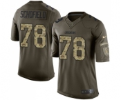 Men's Nike Los Angeles Chargers #75 Michael Schofield Elite Green Salute to Service NFL Jersey