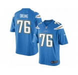 Men's Nike Los Angeles Chargers #76 Russell Okung Limited Electric Blue Alternate NFL Jersey