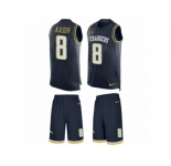 Men's Nike Los Angeles Chargers #8 Drew Kaser Limited Navy Blue Tank Top Suit NFL Jersey
