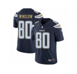 Men's Nike Los Angeles Chargers #80 Kellen Winslow Vapor Untouchable Limited Navy Blue Team Color NFL Jersey