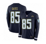 Men's Nike Los Angeles Chargers #85 Antonio Gates Limited Navy Blue Therma Long Sleeve NFL Jersey