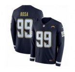 Men's Nike Los Angeles Chargers #99 Joey Bosa Limited Navy Blue Therma Long Sleeve NFL Jersey