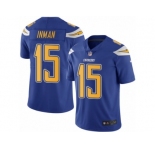 Men's Nike San Diego Chargers #15 Dontrelle Inman Limited Electric Blue Rush NFL Jersey