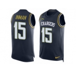 Men's Nike San Diego Chargers #15 Dontrelle Inman Limited Navy Blue Player Name & Number Tank Top NFL Jersey
