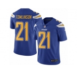Men's Nike San Diego Chargers #21 LaDainian Tomlinson Limited Electric Blue Rush NFL Jersey
