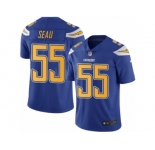 Men's Nike San Diego Chargers #55 Junior Seau Limited Electric Blue Rush NFL Jersey