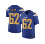 Men's Nike San Diego Chargers #62 Max Tuerk Limited Electric Blue Rush NFL Jersey