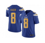 Men's Nike San Diego Chargers #8 Drew Kaser Limited Electric Blue Rush NFL Jersey