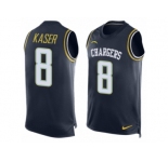 Men's Nike San Diego Chargers #8 Drew Kaser Limited Navy Blue Player Name & Number Tank Top NFL Jersey