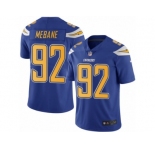 Men's Nike San Diego Chargers #92 Brandon Mebane Limited Electric Blue Rush NFL Jersey