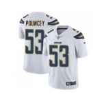 Nike Los Angeles Chargers #53 Mike Pouncey White Men Stitched NFL Vapor Untouchable Limited Jersey