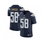 Nike Los Angeles Chargers #58 Uchenna Nwosu Navy Blue Team Color Men Stitched NFL Vapor Untouchable Limited Jersey