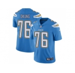 Nike Los Angeles Chargers #76 Russell Okung Electric Blue Alternate Men Stitched NFL Vapor Untouchable Limited Jersey