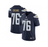 Nike Los Angeles Chargers #76 Russell Okung Navy Blue Team Color Men Stitched NFL Vapor Untouchable Limited Jersey