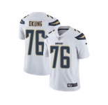 Nike Los Angeles Chargers #76 Russell Okung White Men Stitched NFL Vapor Untouchable Limited Jersey