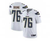 Nike Los Angeles Chargers #76 Russell Okung White Men Stitched NFL Vapor Untouchable Limited Jersey