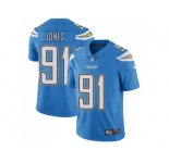 Nike Los Angeles Chargers #91 Justin Jones Electric Blue Alternate Men Stitched NFL Vapor Untouchable Limited Jersey