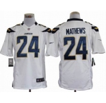 nike nfl jerseys san diego chargers #24 mathews white[nike limited]