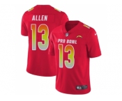 Women Nike Los Angeles Chargers #13 Keenan Allen Red Stitched NFL Limited AFC 2018 Pro Bowl Jersey