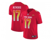Women Nike Los Angeles Chargers #17 Philip Rivers Red Stitched NFL Limited AFC 2018 Pro Bowl Jersey