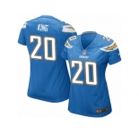 Women Nike Los Angeles Chargers #20 Desmond King Game Electric Blue Alternate NFL Jersey