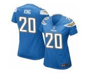 Women Nike Los Angeles Chargers #20 Desmond King Game Electric Blue Alternate NFL Jersey