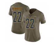 Women Nike Los Angeles Chargers #22 Jason Verrett Olive Stitched NFL Limited 2017 Salute to Service Jersey