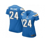 Women Nike Los Angeles Chargers #24 Trevor Williams Game Electric Blue Alternate NFL Jersey