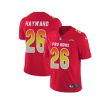 Women Nike Los Angeles Chargers #26 Casey Hayward Red Stitched NFL Limited AFC 2018 Pro Bowl Jersey