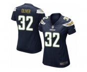 Women Nike Los Angeles Chargers #32 Branden Oliver Game Navy Blue Team Color NFL Jersey