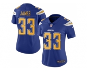 Women Nike Los Angeles Chargers #33 Derwin James Electric Blue Stitched NFL Limited Rush Jersey