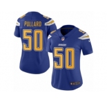 Women Nike Los Angeles Chargers #50 Hayes Pullard Limited Electric Blue Rush Vapor Untouchable NFL Jersey
